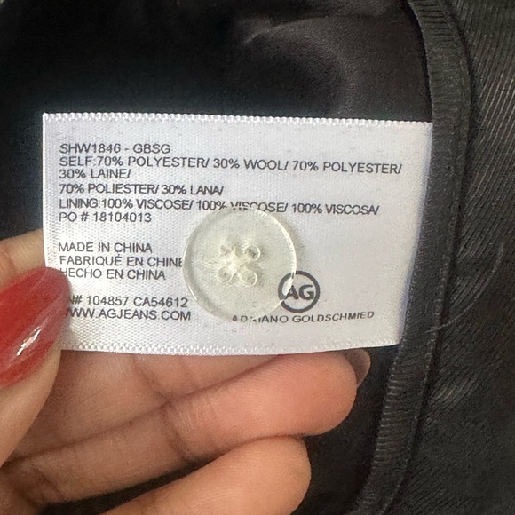 AG Adriano Goldschmied Women’s Wool Pants - Picture 4 of 4